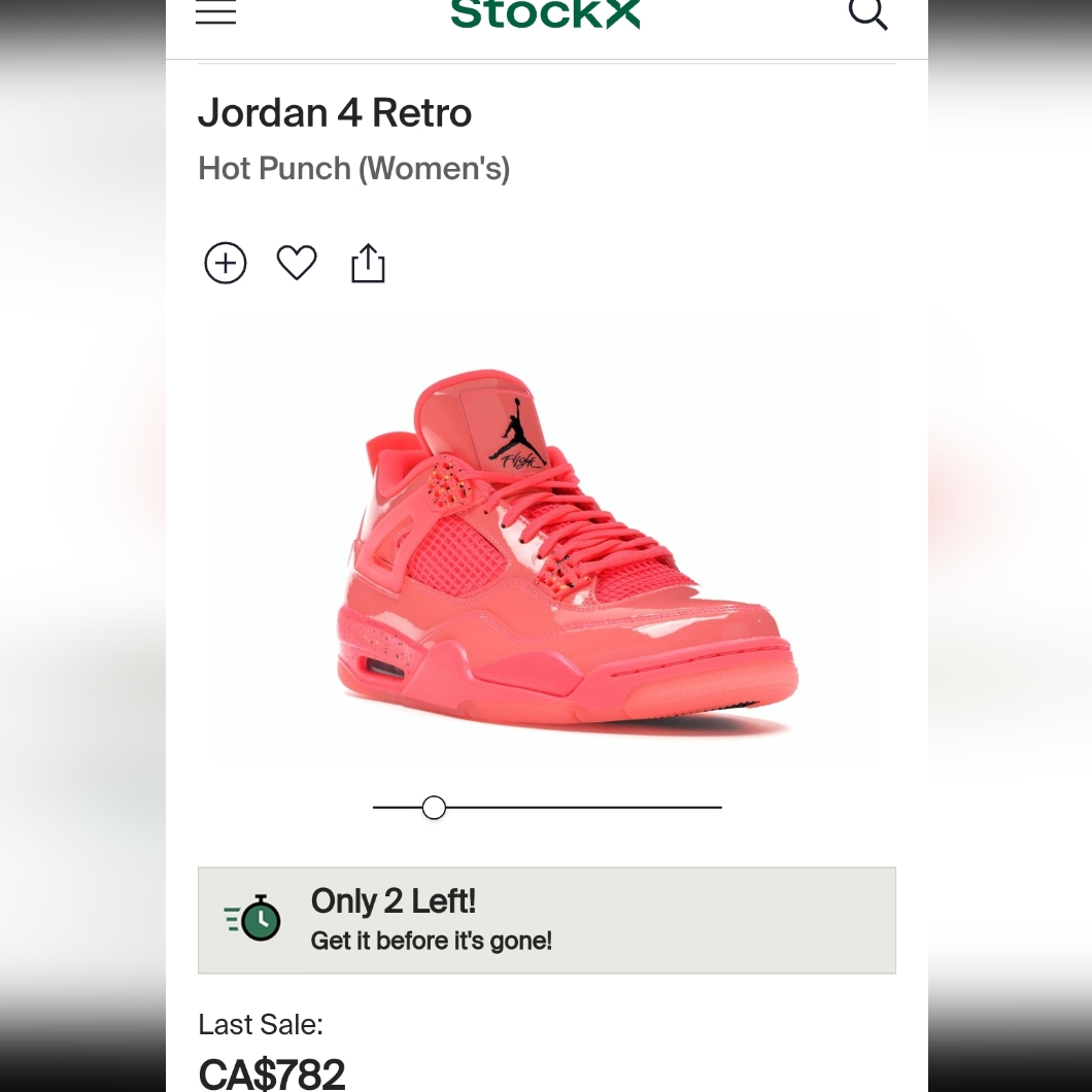 Jordan 4 Retro Hot Punch Womens 9